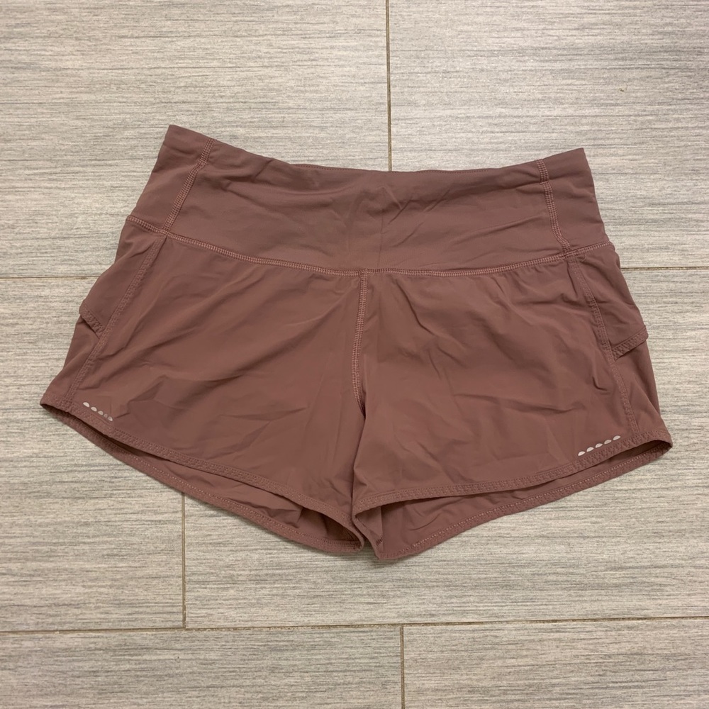 NWOT Lululemon Dusty Pink 3” Shorts with Back Zipper Pocket Size 6